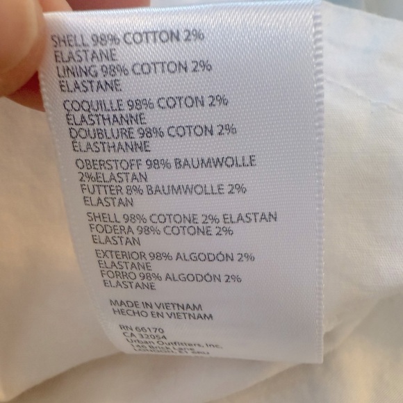 Urban outfitters white corset mini dress sz medium in good condition 98% cotton - Picture 6 of 8